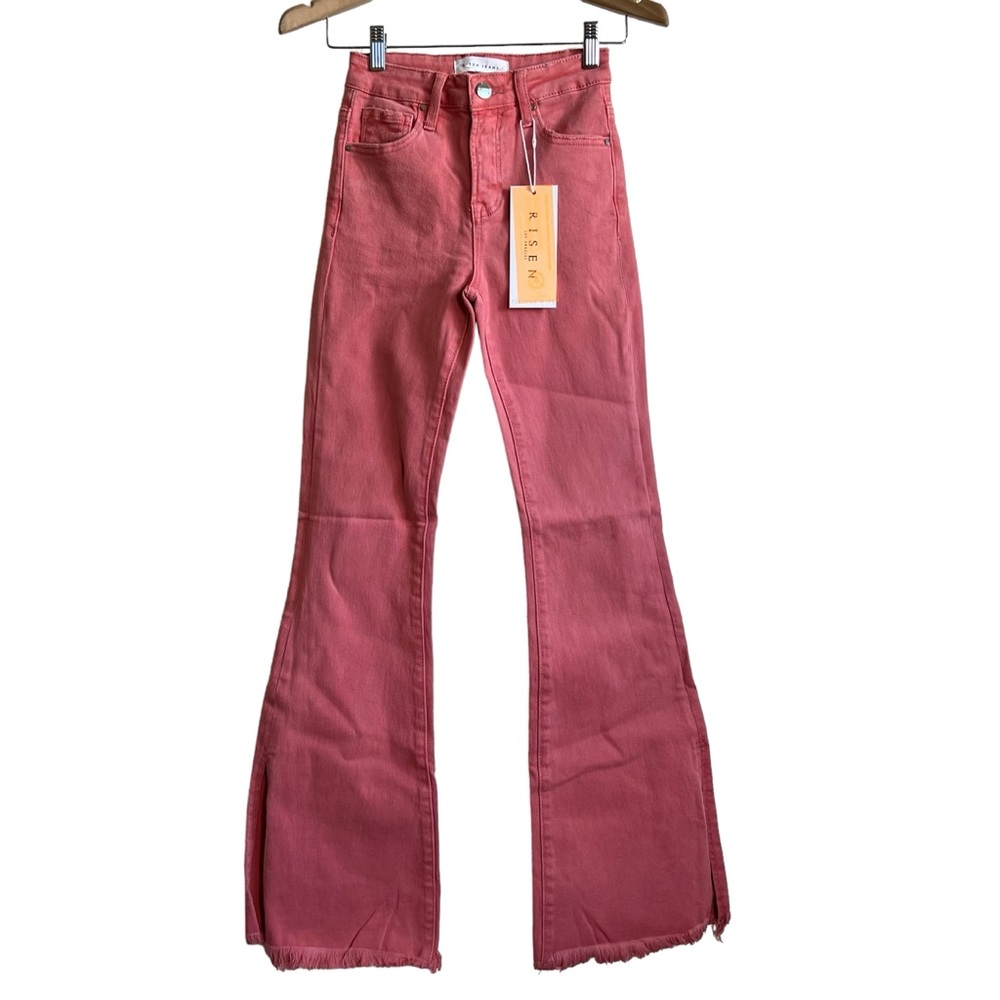 Risen High Rise Flare Peach Blossom 24/0 Jeans
